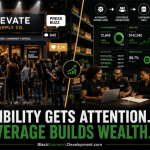 Editorial image showing a Black-owned business moving from social media visibility to stronger systems, data, cash flow, fulfillment, and scalable operations.