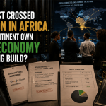 African engineers and policymakers in a Johannesburg data center reviewing cloud infrastructure, fiber routes, contracts, equity documents, and AI data ownership.