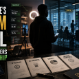 Editorial image showing a creator studio, boardroom, market screens, and contracts for IP rights, AI likeness, equity, and brand control representing Khaby Lame’s $975 million deal.